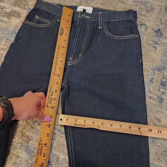 Current Elliot darkwash straightleg jeans.  Women's size 27. Button fly. - Picture 12 of 15